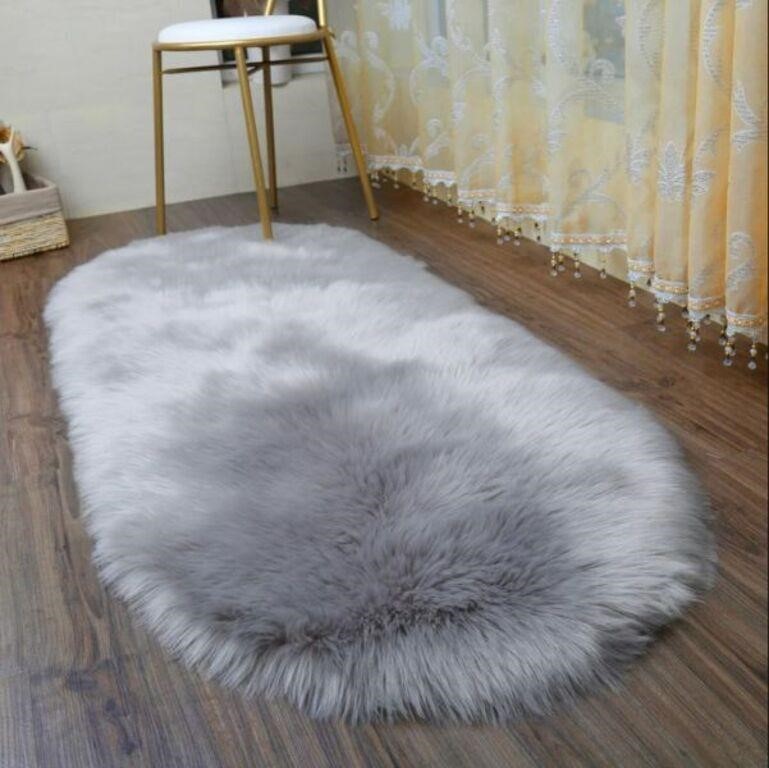 "As Is" Mon Chateau Faux Fur Rug 24" x 72"