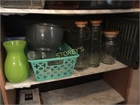 Glass Jars, Mixing Bowls, Etc.