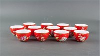 Chinese Republic Porcelain Cup Set Tang Ying Mark