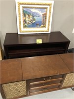 ZENITH CONSOLE STEREO, ENTERTAINMENT CENTER, WALL