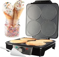 Mini Waffle Cone Maker with Roller