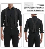 $22-SUSPENDERS FOR MEN HEAVY DUTY WITH BLACK CLIPS