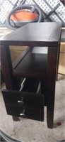 12x24x24in side table with small drawer