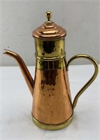 11in copper/brass teapot