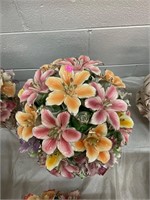 Capodimonte Style Floral Decorative Centerpiece