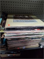 Stack of Various Vinyl Records