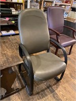 Medical grade chair olive green wood JSI