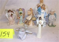 several angel figurines