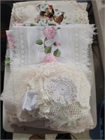 Floral Laced Assortment Of Linens