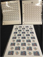 Three Full Sheets of Canadian Mint Stamps