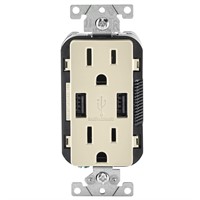 Leviton Decora 5-15R Outlet & USB Charger $30