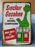 Sinclair Gasoline Metal Sign - 8" x 12"