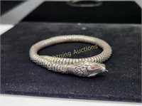 ANTIQUE WHITING & DAVIS STERLING SNAKE BRACELET