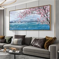 2Ft X 4Ft Double framed wall art pink plum