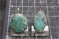 2 Chrysocolla & Turquoise Wire Wraps