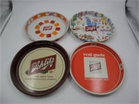 Lot (4) Advertising Beer Serving Trays