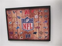 Large NFL Team Canvas Wall Hanging 36x28