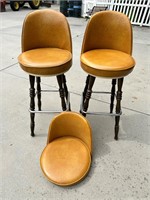 Two Retro Bar Stools Plus Seat