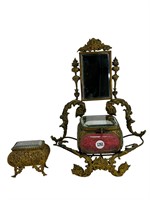 2- Antique Ormolu Jewelry Boxes