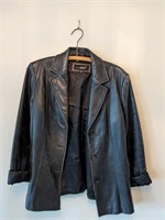 Black Rivet Leather Jacket (Large)
