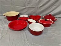 Lot of Red Baking Ware & More