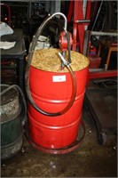 red oil barrel and pump