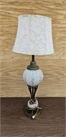 Vintage Lamp, 36" tall with Modern Shade