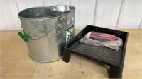 Mop Pail & Paint Tray w/Roller. NO SHIPPING