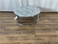 Stone Look Top Metal Base Coffee Table