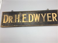 Antique double sided  doctor sign