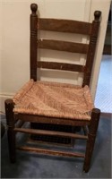 Antique Woven Rope Bottom Chair