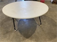 Round 60" Folding Plastic Top Table