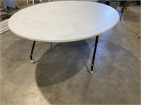 Round 60" Folding Plastic Top Table