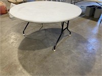 Round 60" Folding Plastic Top Table