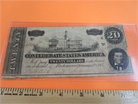 Confederate $20 - not authenticated