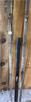 Primitive handle and piece of 30in steel pipe