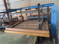 2 Steel Framed Timber Top Benches 1850x1260mm Each