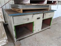 Dual Sided Solid Steel Work Bench 2000x1520x900mm