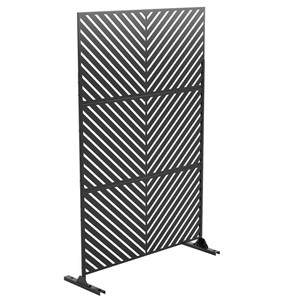 $219  76x47.2in. Black Metal Outdoor Privacy Scree