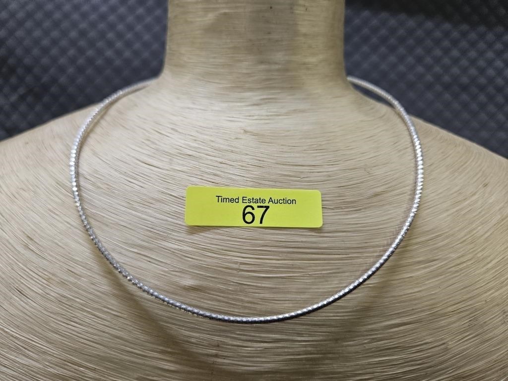 18" LIQUID STERLING SILVER NECKLACE, 12.8 GRAMS