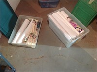 2 tubs of assorted wallpaper