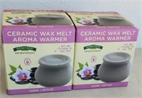(2) Ceramic Wax Melt Aroma Warmers