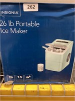Insignia 26lb portable ice maker teal $100 RETAIL