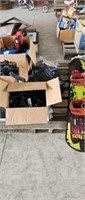 pallet w/snow board, toys, disc swing & more