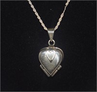 Sterling Silver Heart Locket that Folds Out to a