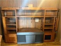 Entertainment center- middle is tv cover