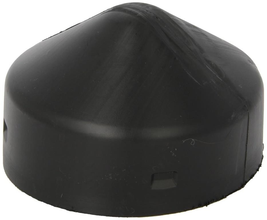 (N) Bollard Post Cap, Round, 7" Diameter, Black