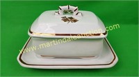 Alfred Meakin "Tea Leaf" Butter Dish