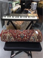 Casio keyboard with stand and bench