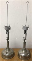 Two Vintage Gas Hanging Gas Lamps